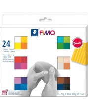 Комплект полимерна глина Staedtler Fimo Soft - Basic, 24 x 25 g